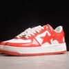 BAPE STA Low-Top Sneakers in Red and White