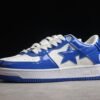 BAPE STA Low-Top Blue and White Patent Leather Sneakers