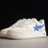BAPE STA Low-Top Sneakers in Cream and Blue