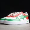 BAPE STA Low-Top Sneakers in Red, Green, and White