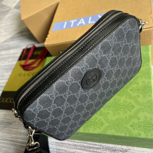 gg Shoulder Bag With Interlocking G Black gg Supreme Canvas For Women? 9.6in/24.5cm gg 703468 92THF 1000