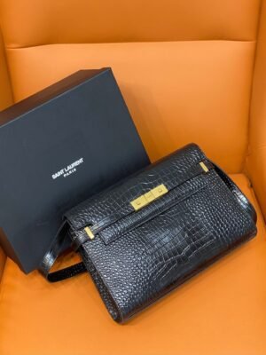 YSSL Manhattan Shoulder Bag Black For Women 11.4in/29cm YSL 579271DND0J1000