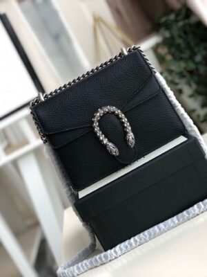 gg Dionysus Mini Bag Black Metal-Free Tanned For Women 7.5in/20cm gg 421970 CAOGN 8176