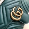 gg Marmont Small Matelass¨¦ Shoulder Bag Green Matelass¨¦ Chevron For Women 10in/26cm 443497