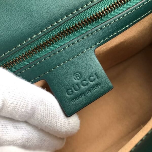 gg Marmont Small Matelass¨¦ Shoulder Bag Green Matelass¨¦ Chevron For Women 10in/26cm 443497