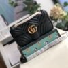 gg Marmont Small Matelass¨¦ Shoulder Bag Black Matelass¨¦ Chevron For Women 10in/26cm 443497 DTDIT 1000