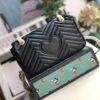 gg Marmont Small Matelass¨¦ Shoulder Bag Black Matelass¨¦ Chevron For Women 10in/26cm 443497 DTDIT 1000