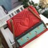 gg Marmont Small Matelass¨¦ Shoulder Bag Hibiscus Red Matelass¨¦ Chevron For Women 10in/26cm  gg 443497 DTDIT 6433