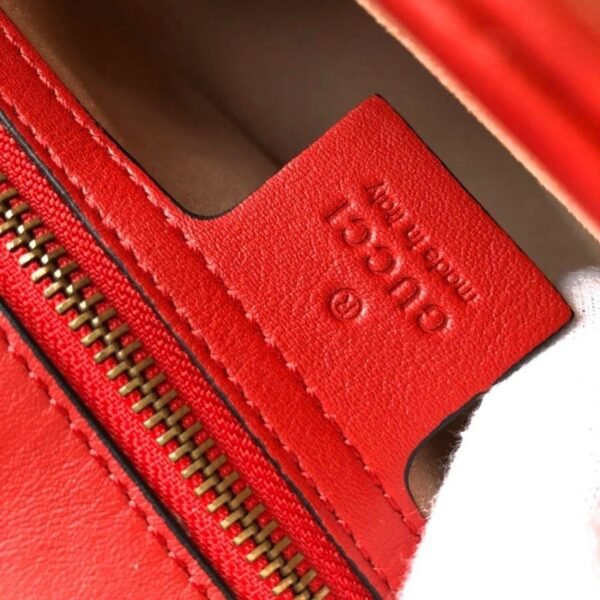 gg Marmont Small Matelass¨¦ Shoulder Bag Hibiscus Red Matelass¨¦ Chevron For Women 10in/26cm  gg 443497 DTDIT 6433