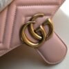gg Marmont Small Matelass¨¦ Shoulder Bag Dusty Pink Matelass¨¦ Chevron For Women 10in/26cm gg 443497 DTDIT 5729
