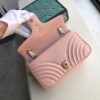 gg Marmont Small Matelass¨¦ Shoulder Bag Dusty Pink Matelass¨¦ Chevron For Women 10in/26cm gg 443497 DTDIT 5729