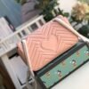 gg Marmont Small Matelass¨¦ Shoulder Bag Dusty Pink Matelass¨¦ Chevron For Women 10in/26cm gg 443497 DTDIT 5729