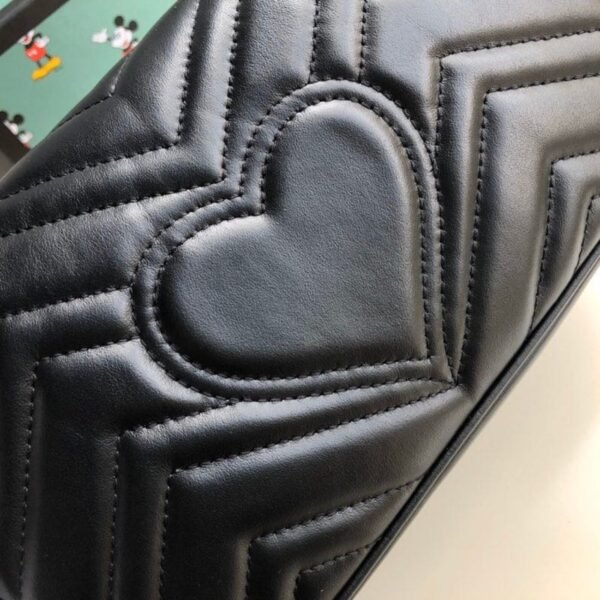 gg Marmont Matelass¨¦ Mini Bag Black Matelass¨¦ Chevron For Women 8.5in/22cm gg 446744 DTDIT 1000