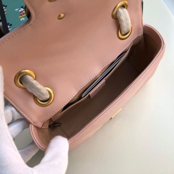 gg Marmont Matelass¨¦ Mini Bag  Dust Pink Matelass¨¦ Chevron  For Women 8.5in/22cm gg