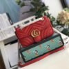 gg Marmont Matelass¨¦ Mini Bag  Red Matelass¨¦ Chevron  For Women 8.5in/22cm gg 446744