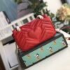 gg Marmont Matelass¨¦ Mini Bag  Red Matelass¨¦ Chevron  For Women 8.5in/22cm gg 446744