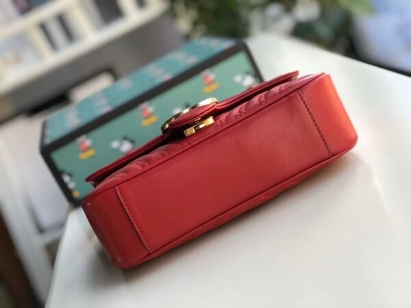 gg Marmont Matelass¨¦ Mini Bag  Red Matelass¨¦ Chevron  For Women 8.5in/22cm gg 446744