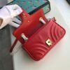 gg Marmont Matelass¨¦ Mini Bag  Red Matelass¨¦ Chevron  For Women 8.5in/22cm gg 446744