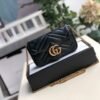 gg Marmont Matelass¨¦ Super Mini Bag Dusty Black Chevron For Women 6.2in/16.5cm 476433 DTDCT 1000