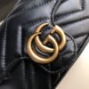 gg Marmont Matelass¨¦ Super Mini Bag Dusty Black Chevron For Women 6.2in/16.5cm 476433 DTDCT 1000