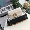 gg Marmont Matelass¨¦ Super Mini Bag Dusty White Chevron For Women 6.2in/16.5cm gg 476433 DTDCT 9022