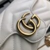 gg Marmont Matelass¨¦ Super Mini Bag Dusty White Chevron For Women 6.2in/16.5cm gg 476433 DTDCT 9022