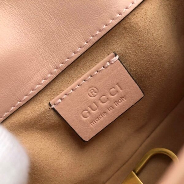 gg Marmont Matelass¨¦ Super Mini Bag Dusty Pink Chevron For Women 6.2in/16.5cm gg 476433 DTDCT 5729
