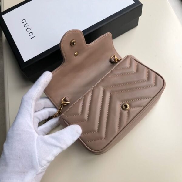 gg Marmont Matelass¨¦ Super Mini Bag Beige Matelass¨¦ Chevron For Women 6.2in/16.5cm gg
