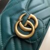 gg Marmont Matelass¨¦ Super Mini Bag Green Matelass¨¦ Chevron For Women 6.2in/16.5cm gg
