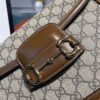 gg Horsebit 1955 Shoulder Bag Beige/Ebony gg Supreme Canvas With Brown For Women 9.8in/25cm gg ?602204 92TCG 8563