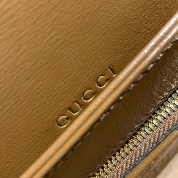 gg Horsebit 1955 Shoulder Bag Beige/Ebony gg Supreme Canvas With Brown For Women 9.8in/25cm gg ?602204 92TCG 8563