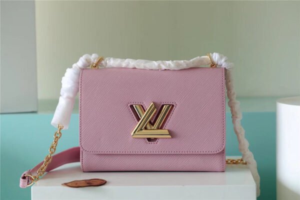 12664628 LV Twist MM Epi Guimauve Purple For Women, Shoulder And Crossbody Bags 9.1in/23cm LV