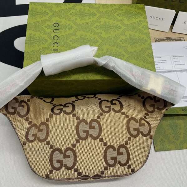 gg Jumbo gg Belt Bag Camel And Ebony Jumbo gg Canvas For Women? 15.3in/39cm gg 696031 UKMDG 2570