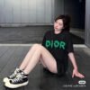 12_8ae75058-760d-407d-9b7b-63b9b41566fd Dior Dripping Logo T-Shirt (Black)