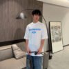 Balenciaga Blue Logo T-Shirt (White)