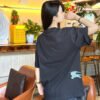 12_b4956f0a-7ea1-43a3-bf39-fb91a8d3a3e1 Burberry Black T-Shirt with Side Logo