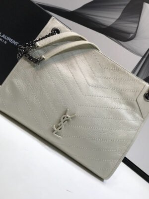 YSSL Niki Medium Shopping Bag White For Women 12.6in/32cm YSL?