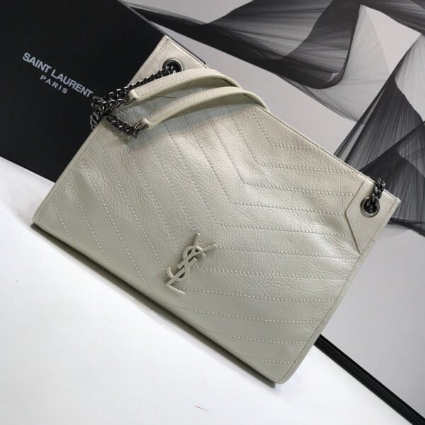YSSL Niki Medium Shopping Bag White For Women 12.6in/32cm YSL?