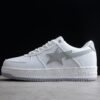 BAPE STA Low-Top Sneakers in White and Gray