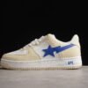 BAPE STA Low-Top Sneakers in Cream and Blue