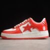 BAPE STA Low-Top Sneakers in Red and White