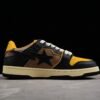 BAPE STA Low Top Sneakers in Black and Yellow