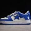 BAPE STA Low-Top Blue and White Patent Leather Sneakers