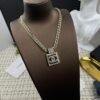 18K CC Metal & Diamant¨¦s Pendant Necklace