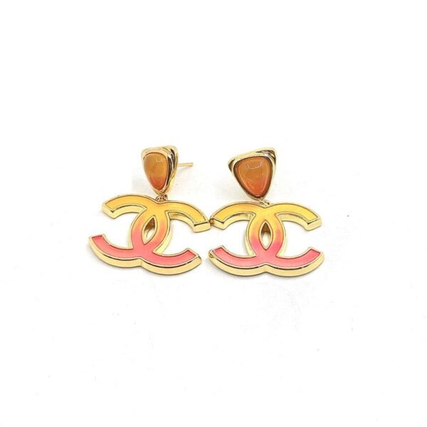 18K Classic Peach CC Dangle Earrings