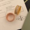 18K Rose Gold Perl¨¦e Diamonds 3 Row Ring