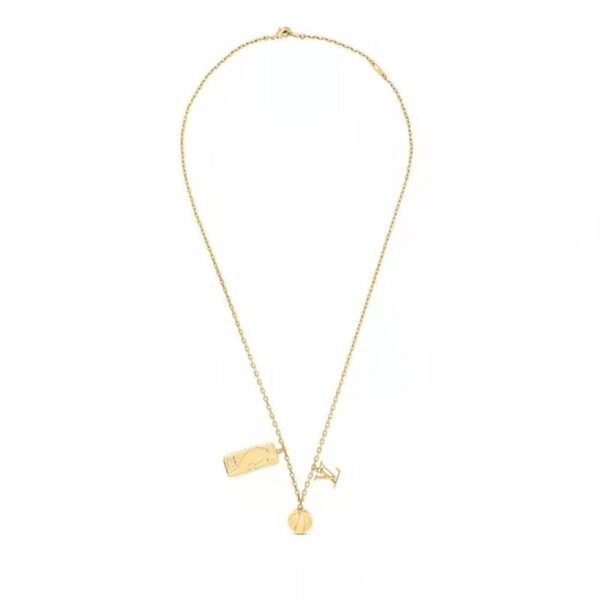 18K Louis Tab Pendant Necklace
