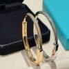 18K T Lock Bangle Half Pav¨¦ Diamonds Bracelet