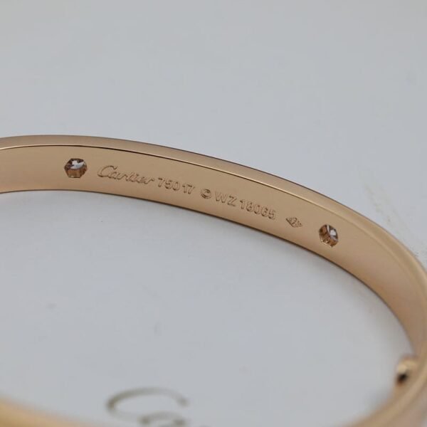 18K Rose Gold Four Diamonds Love Bracelet