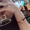 18K Rose Gold Four Diamonds Love Bracelet